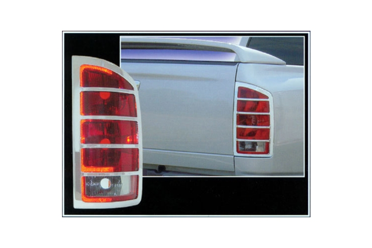 QAA Chrome Tail Light Guards 02-06 Dodge Ram - Click Image to Close